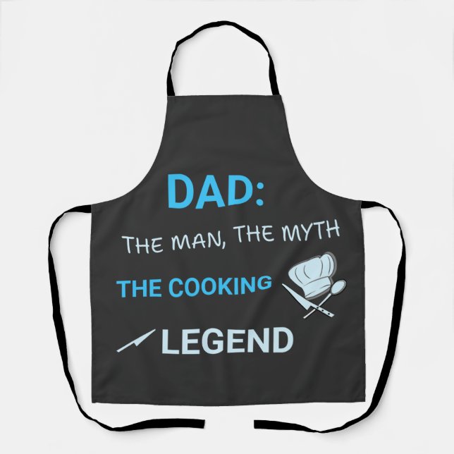 The Cooking Legend – BBQ & Chef Dad Apron (Front)