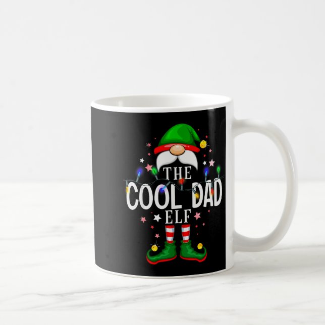 The Cool Dad Elf Christmas Family Pajama Party  Coffee Mug (Right)