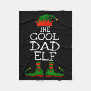 The Cool Dad Elf Family Matching Funny Christmas G Fleece Blanket
