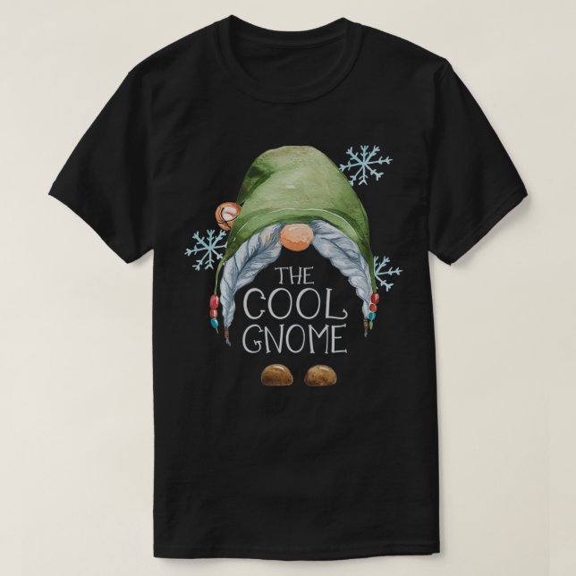 The Cool Gnome Family Matching Group Christmas Paj T-Shirt (Design Front)