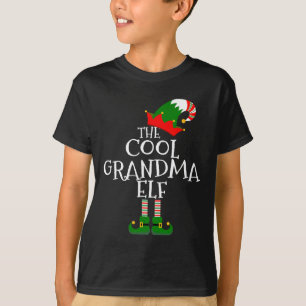 The Cool Grandma Elf Gift Matching Family Group Ch T-Shirt