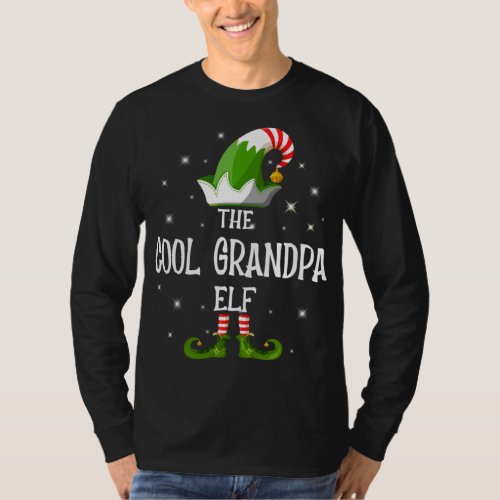 The Cool Grandpa Elf Family Matching Christmas T_Shirt