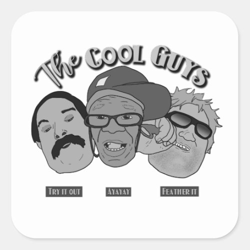 The Cool Guys Three Stooges Square Sticker