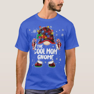 The Cool Mom Gnome Buffalo Plaid Christmas Tree Li T-Shirt