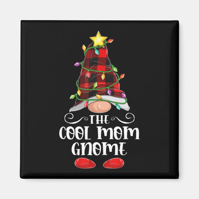 The Cool Mom Gnome  Matching Family Group Christma Magnet (Front)