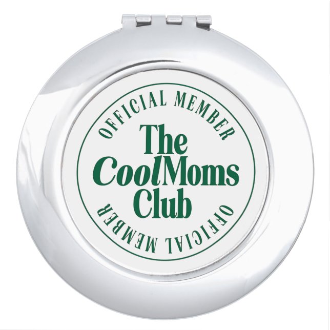 The Cool Moms Club Retro Green Compact Mirror (Front)