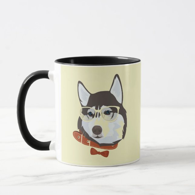 The Cool Siberian Husky Dog Mug (Left)