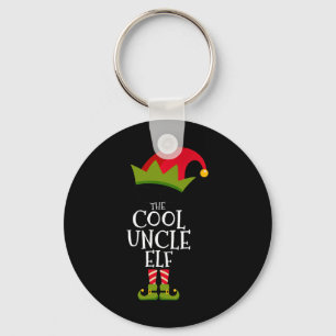 The Cool Uncle Elf Matching Family Group Gift Chri Keychain