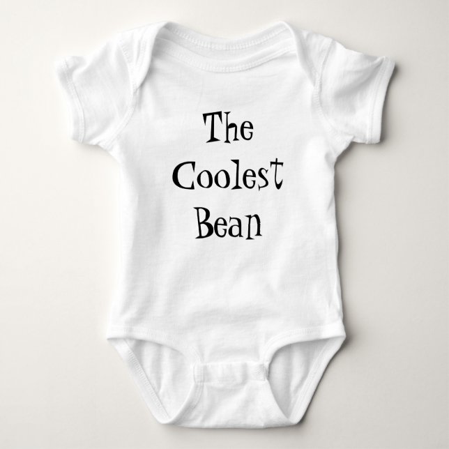 The coolest bean baby bodysuit (Front)
