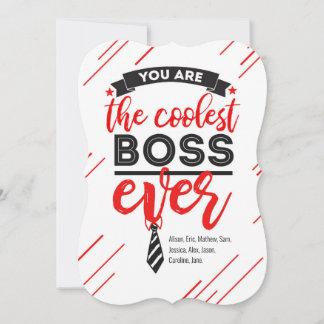 The coolest Boss ever Thank You Card