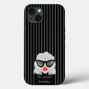 The Coolest Grandma with Glasses Custom Name iPhone 13 Case