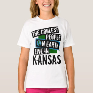 The Coolest People on Earth Live in Kansas T-Shirt