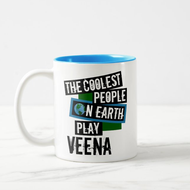 The Coolest People on Earth Play Veena Two-Tone Coffee Mug (Left)