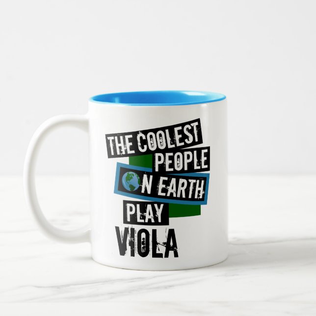 The Coolest People on Earth Play Viola Two-Tone Coffee Mug (Left)