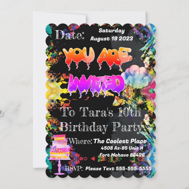 The Coolest Place Personalized Invitation  (Front)