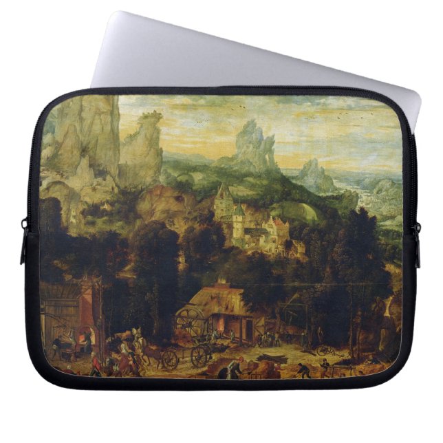 The Coppermine (oil on panel) Laptop Sleeve (Front)