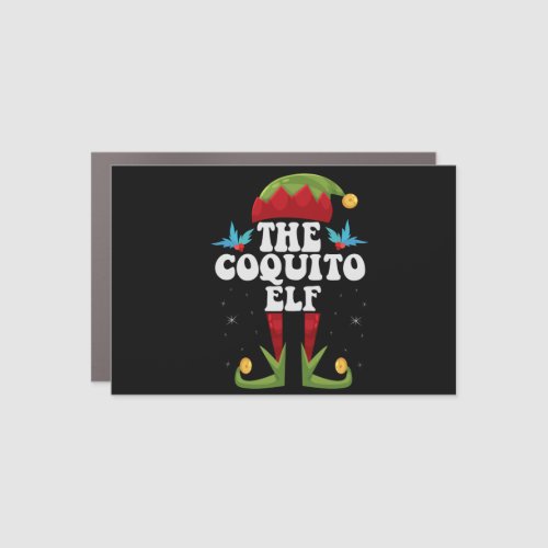 The Coquito Elf Funny Christmas Matching Family Car Magnet