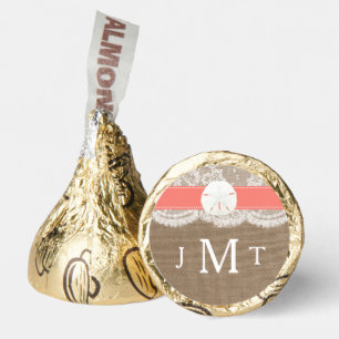 The Coral Sand Dollar Beach Wedding Collection Hershey®'s Kisses®