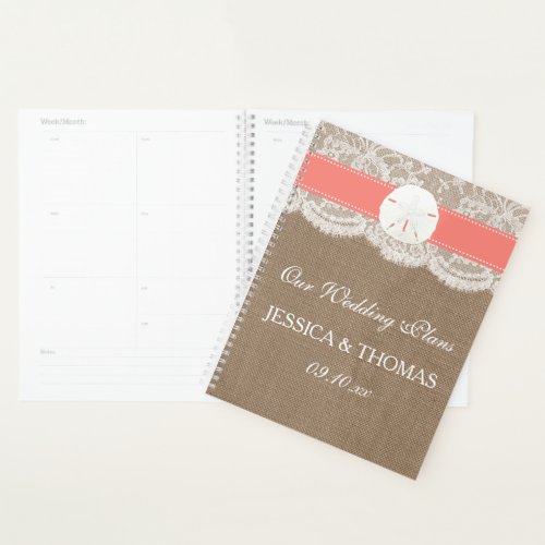The Coral Sand Dollar Beach Wedding Collection Planner