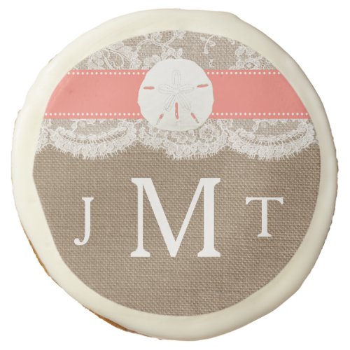 The Coral Sand Dollar Beach Wedding Collection Sugar Cookie