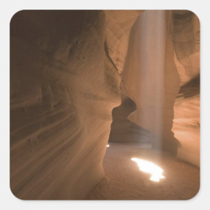 The Corkscrew in Upper Antelope Canyon, Navajo 2 Square Sticker