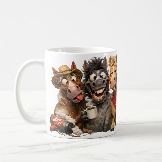 The Corky Horses Coffee Mug (Left)