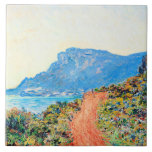 The Corniche near Monaco by Claude Monet Ceramic Tile<br><div class="desc">The Corniche near Monaco,  famous painting by French Impressionist artist Claude Monet</div>