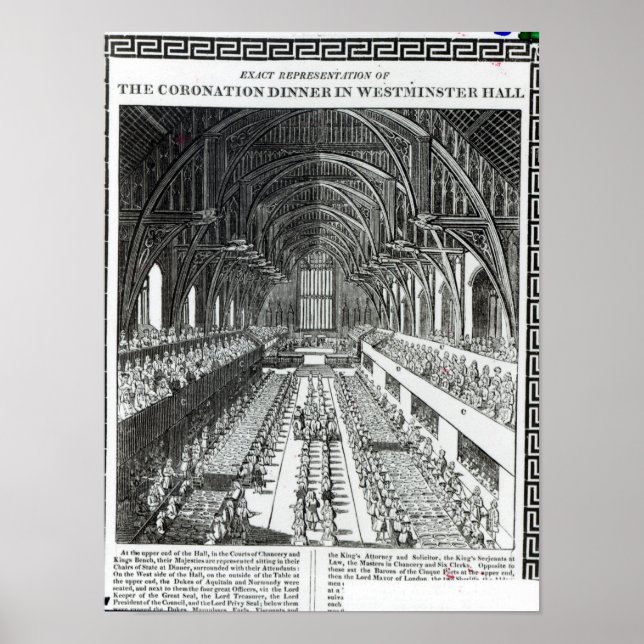The Coronation Banquet in Westminster Hall Poster (Front)