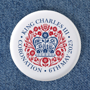 The Coronation Emblem of King Charles 2023 Button