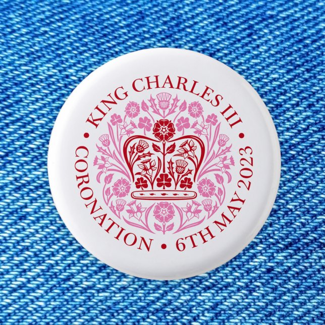 The Coronation Emblem of King Charles 2023 Button (Creator Uploaded)
