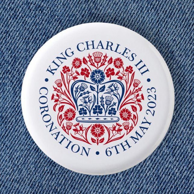 The Coronation Emblem of King Charles 2023 Button (Creator Uploaded)