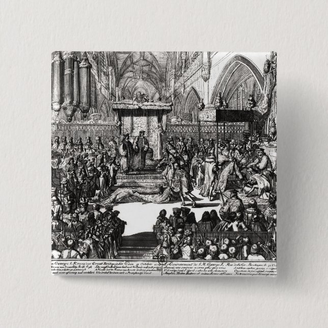 The Coronation of King George I Pinback Button (Front)