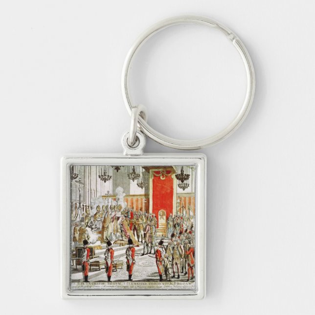The Coronation of Leopold II  at Bratislava Keychain (Front)