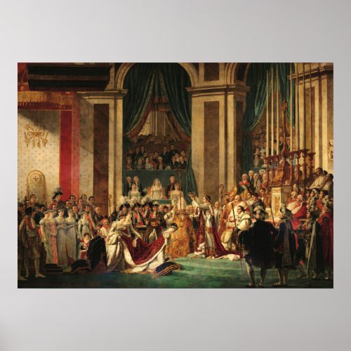 The Coronation of Napoleon by Jacques_Louis David Poster