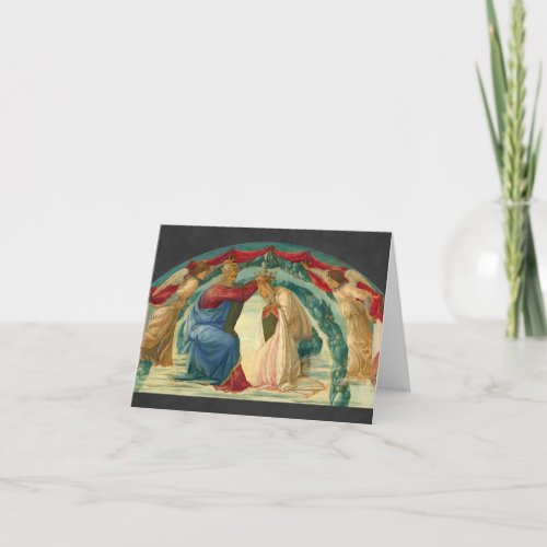 The Coronation of the Virgin by Filippino Lippi Thank You Card