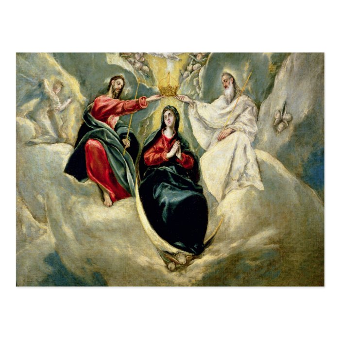 The Coronation of the Virgin, c.1591 92 Postcard