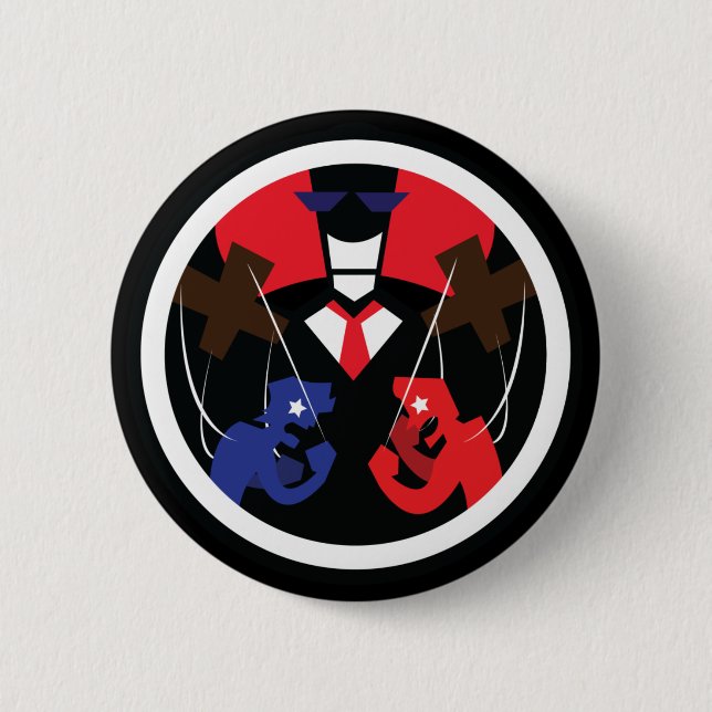 The Corporate Puppeteer Pinback Button (Front)