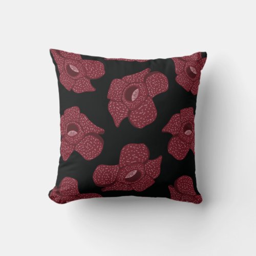 The Corpse Flower Rafflesia Arnoldii  Throw Pillow