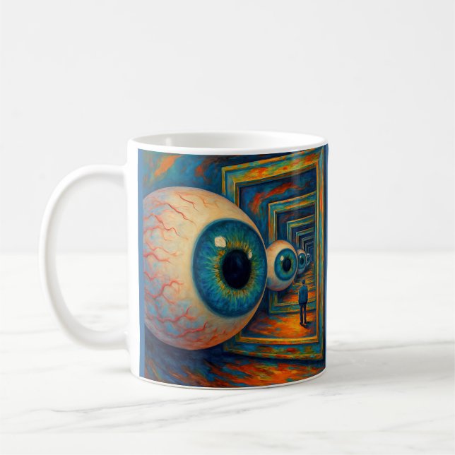 “The Corridor of Seeing” - A Surreal Portrait Coffee Mug (Left)