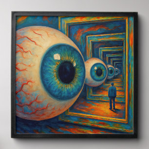 “The Corridor of Seeing” - A Surreal Portrait Peel And Stick Photo Tile