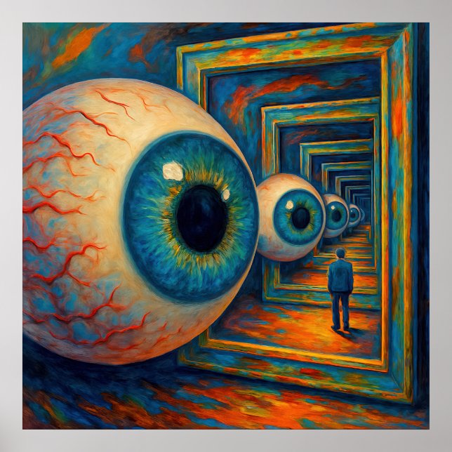 “The Corridor of Seeing” - A Surreal Portrait Poster (Front)