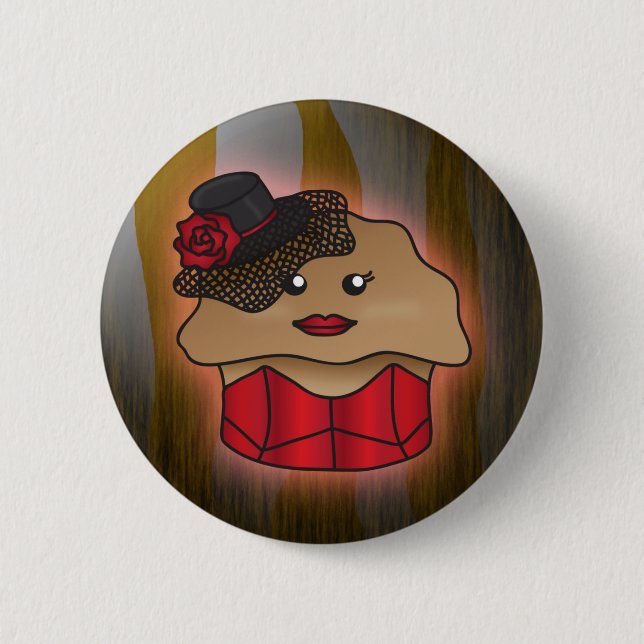 The Corset Muffin Pinback Button (Front)