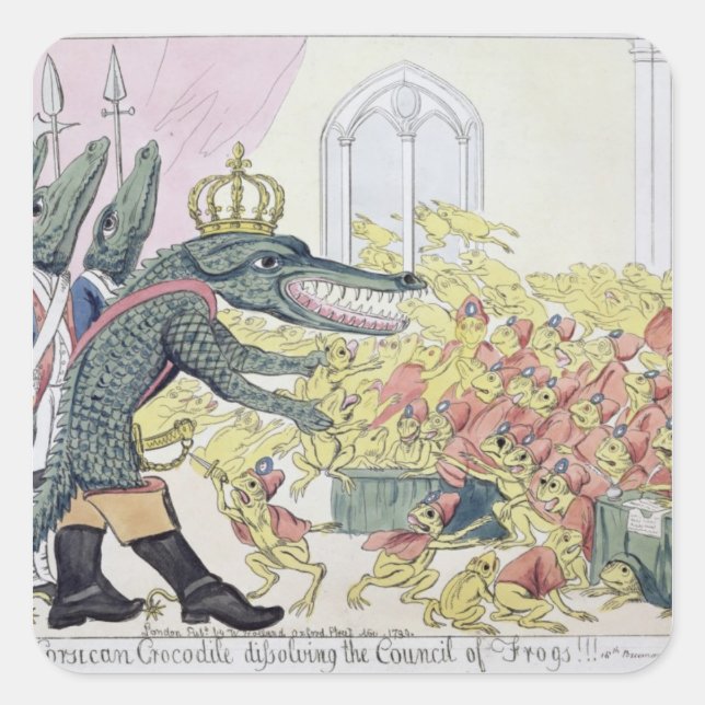 The Corsican Crocodile Square Sticker (Front)