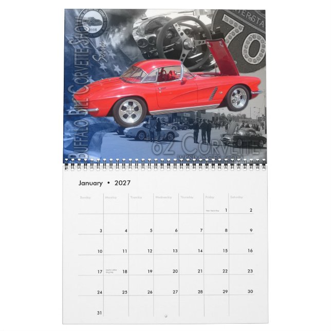 "The Corvette Collection" Calendar (Jan 2027)