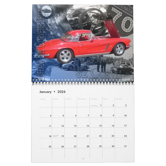 "The Corvette Collection" Calendar (Jan 2026)