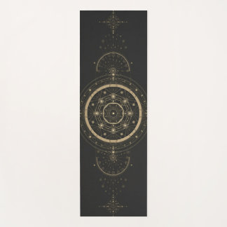 The Cosmic Center – Sacred Geometry Celestial Gold Yoga Mat