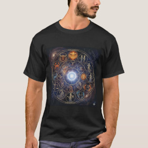 The Cosmic Circle: Zodiac in Constellations T-Shirt