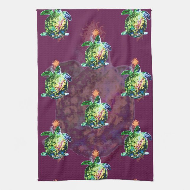 The Cosmic Color Bringer Kitchen Towel (Vertical)