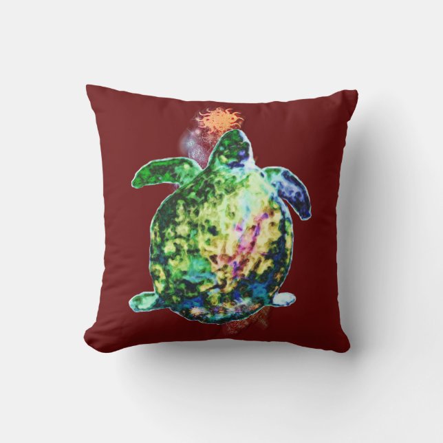 The Cosmic Color Bringer Throw Pillow (Front)