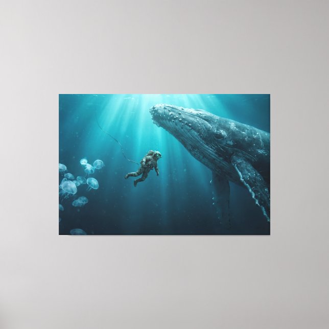 The Cosmic Pilgrimage in the Starry Cathedral Canvas Print (Front)